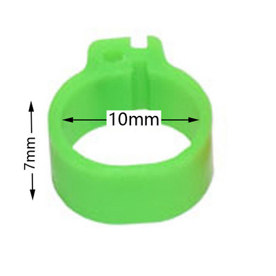 100 db 10 színű Madárláb Gyűrűk Belső átmérő 10mm Műanyag kapocsgyűrű Galamb Galamb Fürjláb Gyűrű Farm Animal Bird kellékek