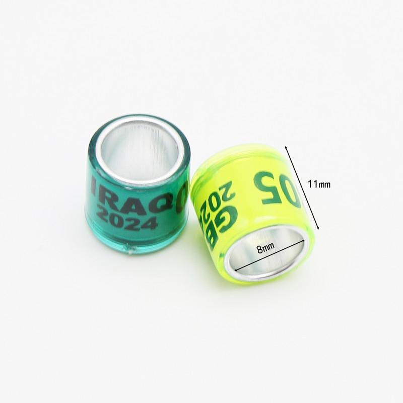 50 vnt 2024 stiliaus patvarūs skaitmeniniai paukščių pėdų žiedai tapatybės valdymo balandžių lenktynių treniruočių įrankių identifikavimo reikmenys