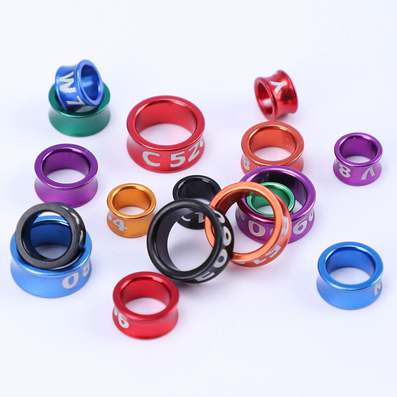 10 buc. Inel din aluminiu pentru păsări papagali, etichetă pentru picior de pasăre, inel cu cataramă, inel metalic pentru pasăre pentru călătorie, consumabile pentru curse