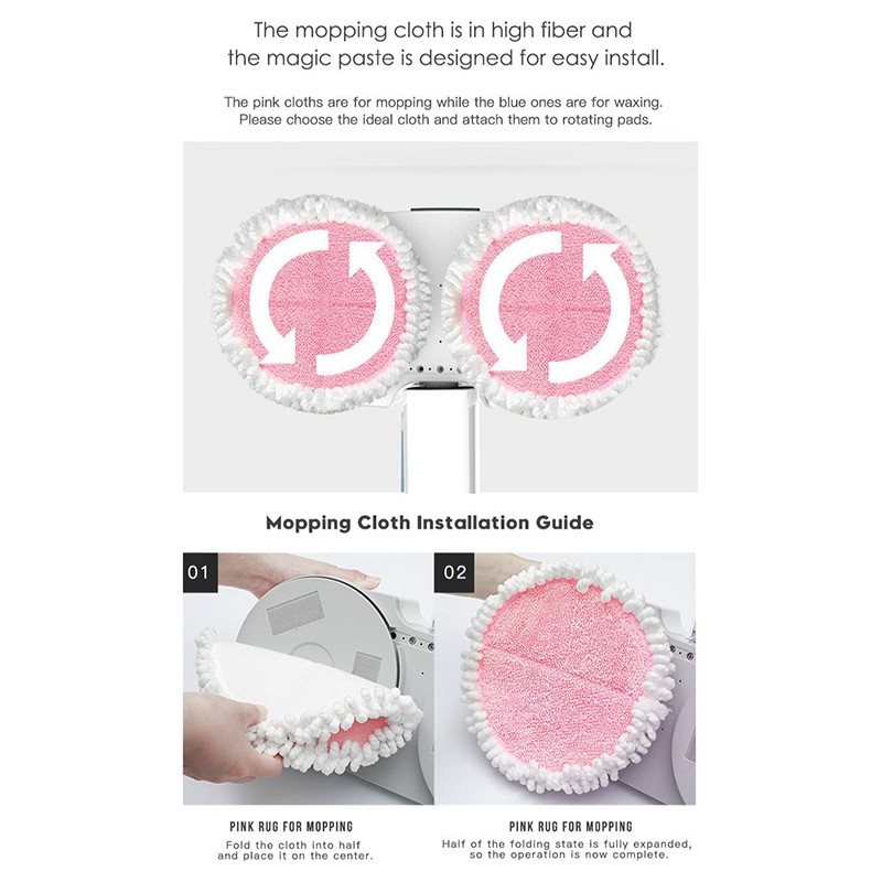 2 bucăți de lavete de schimb pentru mopul cu abur Tampoane de curățare pentru mopul electric pentru seriile Bobot 8 și 9, piese de schimb pentru mopul de podea