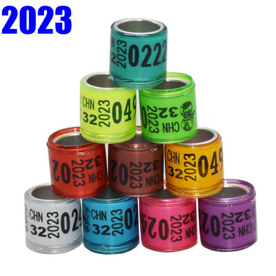 50 db 2023 többszínű galambláb gyűrű Word lábgyűrűvel Kiváló minőségű tartós madárgyűrű kisállat madárjelölő gyűrű madár kellékek