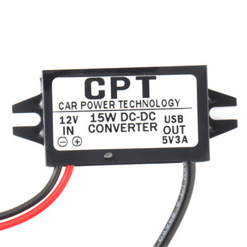 Технология за захранване на автомобила Зарядно устройство DC конвертор Модул Един порт 12V до 5V 3A 15W С Micro USB кабел Издръжлив