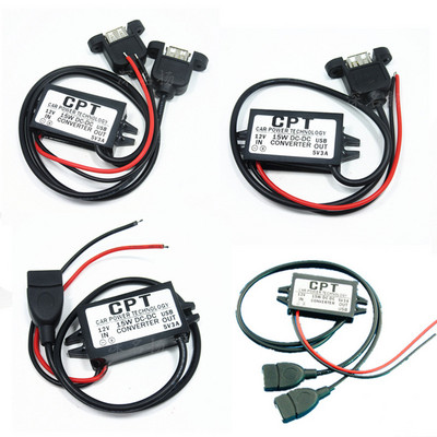 Технология за захранване на автомобила Зарядно устройство DC конвертор Модул Един порт 12V до 5V 3A 15W С Micro USB кабел Издръжлив