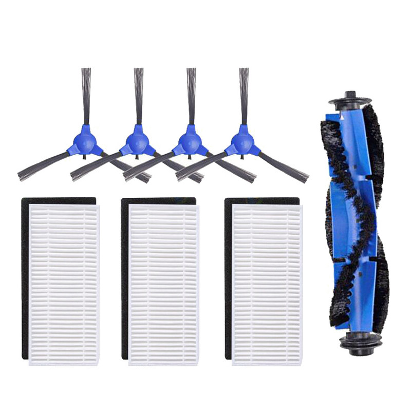 8 bucăți de înlocuire pentru Eufy 11S RoboVac 30 Eufy 30C 15C Set de filtre perie laterală pentru aspirator