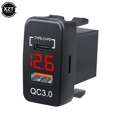 Hot Sale 12V-24V Car QC3.0 Type C PD LED Voltmeter Outlet Vízálló töltő adapter USB töltőport Car Marine
