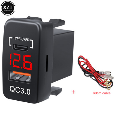 Hot Sale 12V-24V Car QC3.0 Type C PD LED Voltmeter Outlet Vízálló töltő adapter USB töltőport Car Marine
