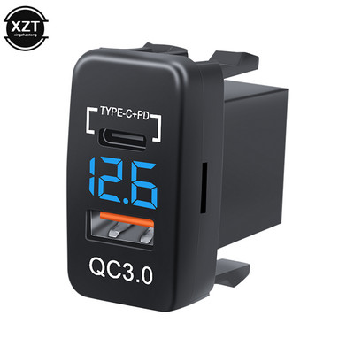 Hot Sale 12V-24V Car QC3.0 Type C PD LED Voltmeter Outlet Vízálló töltő adapter USB töltőport Car Marine