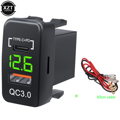 Hot Sale 12V-24V Car QC3.0 Type C PD LED Voltmeter Outlet Vízálló töltő adapter USB töltőport Car Marine