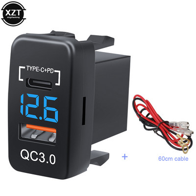 Hot Sale 12V-24V Car QC3.0 Type C PD LED Voltmeter Outlet Vízálló töltő adapter USB töltőport Car Marine