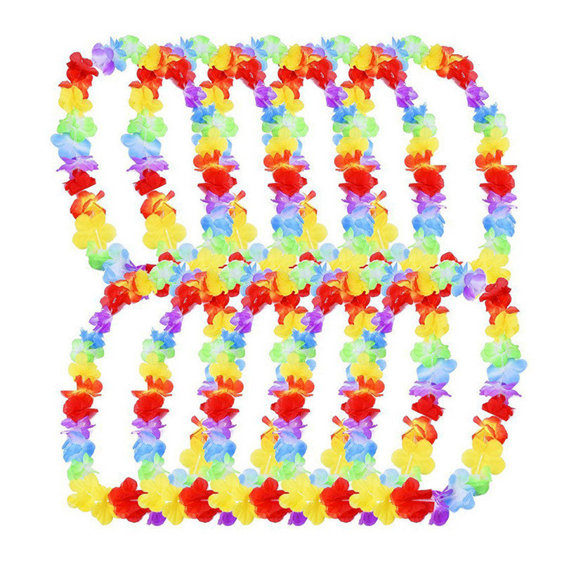 10 buc. Coroniță de Crăciun Hawaii Decor pentru uși pentru petrecere hawaiană Colier cu ghirlande de flori artificiale Luau Torpil