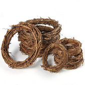 10/12/15/20/25/30 cm Kerek, természetes rattan gyűrű, karácsonyi füzér, függő dísz, barkácsolás virágkoszorú esküvői dekoráció lakberendezés