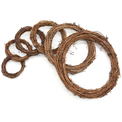 10/12/15/20/25/30 cm Kerek, természetes rattan gyűrű, karácsonyi füzér, függő dísz, barkácsolás virágkoszorú esküvői dekoráció lakberendezés