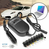 Univerzális 80W DC autós töltő laptop notebook adapter állítható LED automatikus tápegység készlet + 8 levehető csatlakozós számítógép töltő