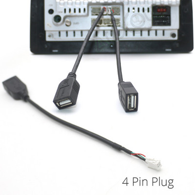 Univerzális autós műszerfal süllyesztett USB C típusú port Panel Auto Boat 3,5 mm AUX interfész hosszabbító 100 cm kábeladapter Toyota VW-hez