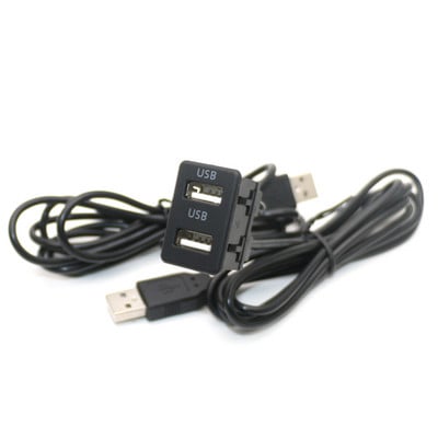 Univerzális autós műszerfal süllyesztett USB C típusú port Panel Auto Boat 3,5 mm AUX interfész hosszabbító 100 cm kábeladapter Toyota VW-hez