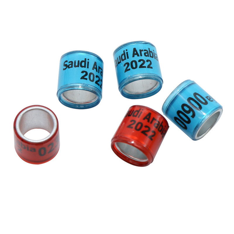 2022 Inele de picior de păsări în stil Arabia Saudită/Turcia Inel de identificare pentru concurs de plastic din aluminiu Semnalizare porumbei porumbei