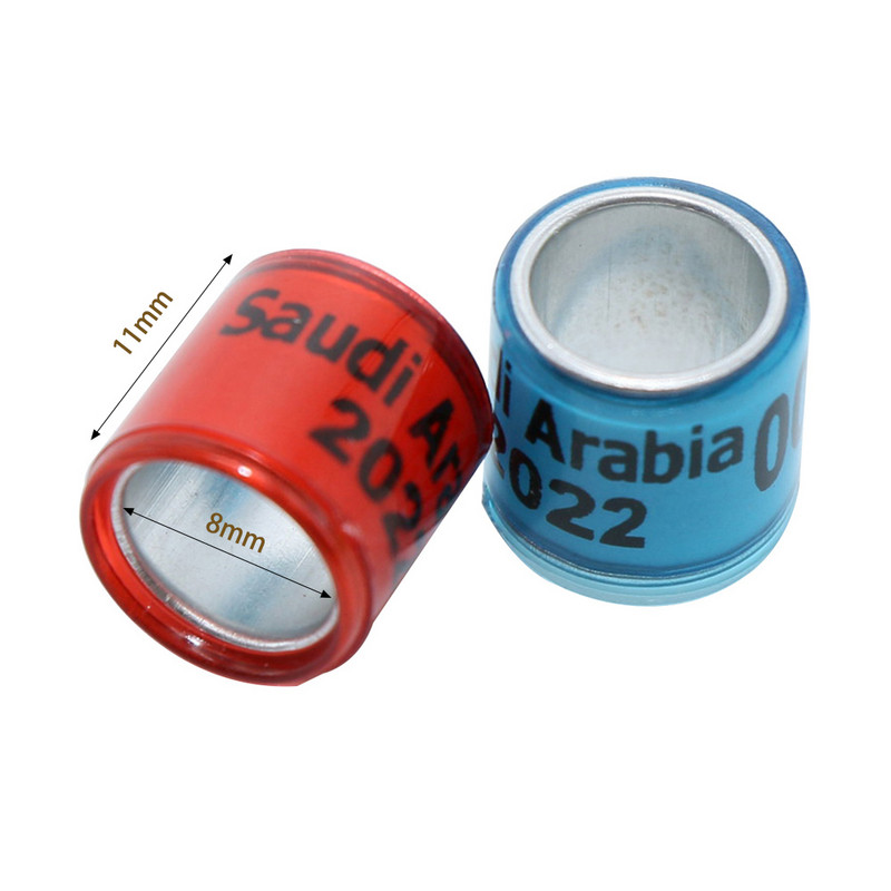2022 Inele de picior de păsări în stil Arabia Saudită/Turcia Inel de identificare pentru concurs de plastic din aluminiu Semnalizare porumbei porumbei