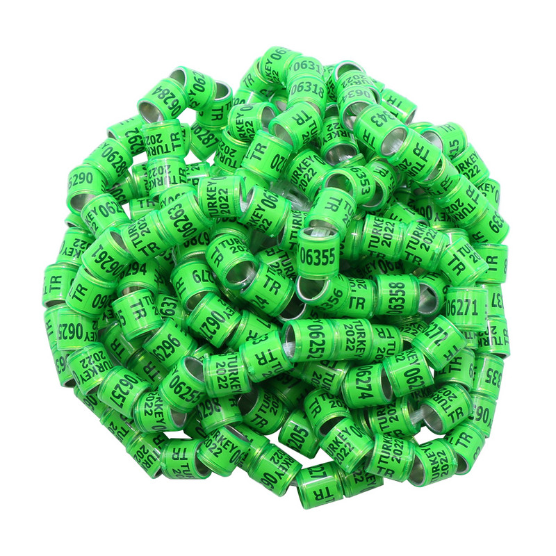 2022 Inele de picior de păsări în stil Arabia Saudită/Turcia Inel de identificare pentru concurs de plastic din aluminiu Semnalizare porumbei porumbei