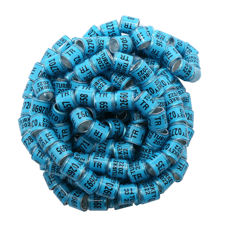 2022 Inele de picior de păsări în stil Arabia Saudită/Turcia Inel de identificare pentru concurs de plastic din aluminiu Semnalizare porumbei porumbei