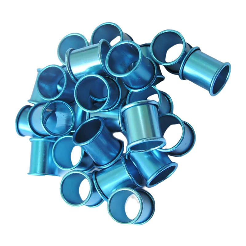 100 gabali atkārtoti lietojami baložu pēdu gredzeni 8 mm alumīnija treniņu kāju siksniņas paipalu cāļiem Pīlei mazie mājputni kanārijputni