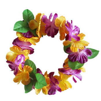 3 τμχ/σετ Παχύ χαβανέζικο Leis για Hula Dance Luau Party, Floral κολιέ Leis για είδη πάρτι Μπομπονιέρες και διακόσμηση