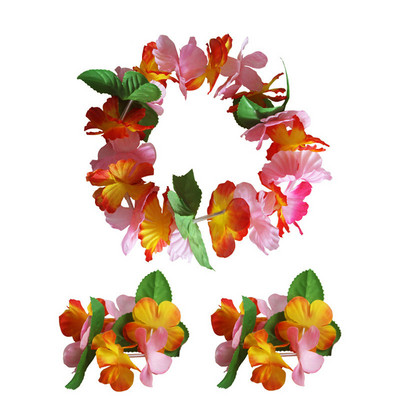 3 buc/set Leis hawaian îngroșat pentru petrecerea Hula Dance Luau, colier floral Leis pentru rechizite de petrecere Favoruri sărbători și decor