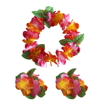 3 buc/set Leis hawaian îngroșat pentru petrecerea Hula Dance Luau, colier floral Leis pentru rechizite de petrecere Favoruri sărbători și decor