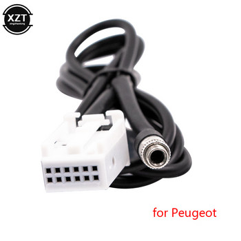 Автомобилен AUX адаптер аудио кабел за Peugeot 307 308 407 408 507 за Citroen C2 C5 C4 RD4 12Pin 3.5mm