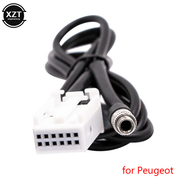 Cablu audio adaptor AUX auto pentru Peugeot 307 308 407 408 507 pentru Citroen C2 C5 C4 RD4 12Pin 3.5mm