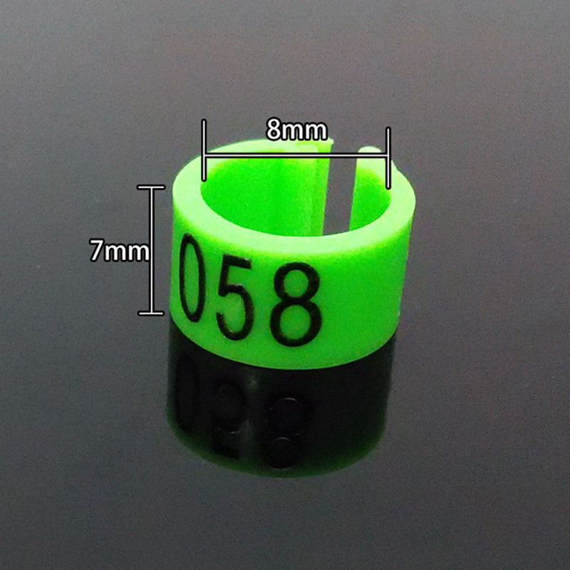 100 buc 10 culori inele pentru picioare de păsări diametru interior 8 mm lățime 7 mm inel de clemă de plastic inel de picior de porumbel de prepeliță pentru transportul animalelor de fermă