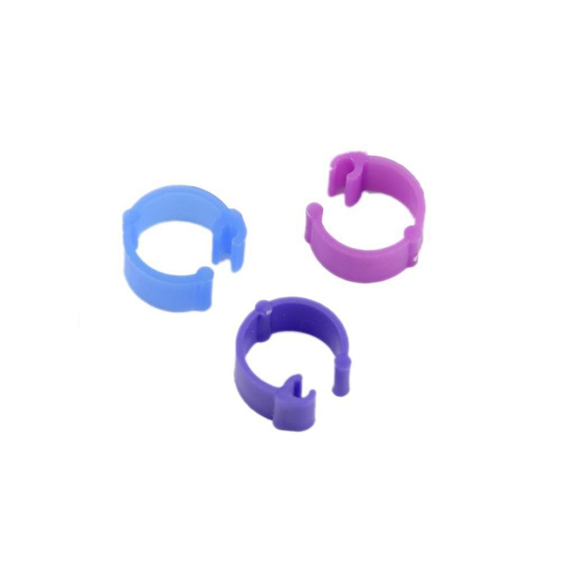 100 buc 10 culori inele pentru picioare de păsări diametru interior 8 mm lățime 7 mm inel de clemă de plastic inel de picior de porumbel de prepeliță pentru transportul animalelor de fermă