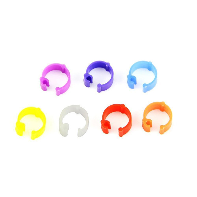 100 buc 10 culori inele pentru picioare de păsări diametru interior 8 mm lățime 7 mm inel de clemă de plastic inel de picior de porumbel de prepeliță pentru transportul animalelor de fermă