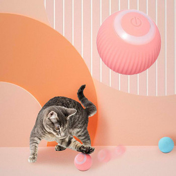 Играчки с електрическа котешка топка Автоматично търкалящи се умни играчки за котки за обучение на котки Самодвижещи се играчки за котенца за интерактивна игра на закрито