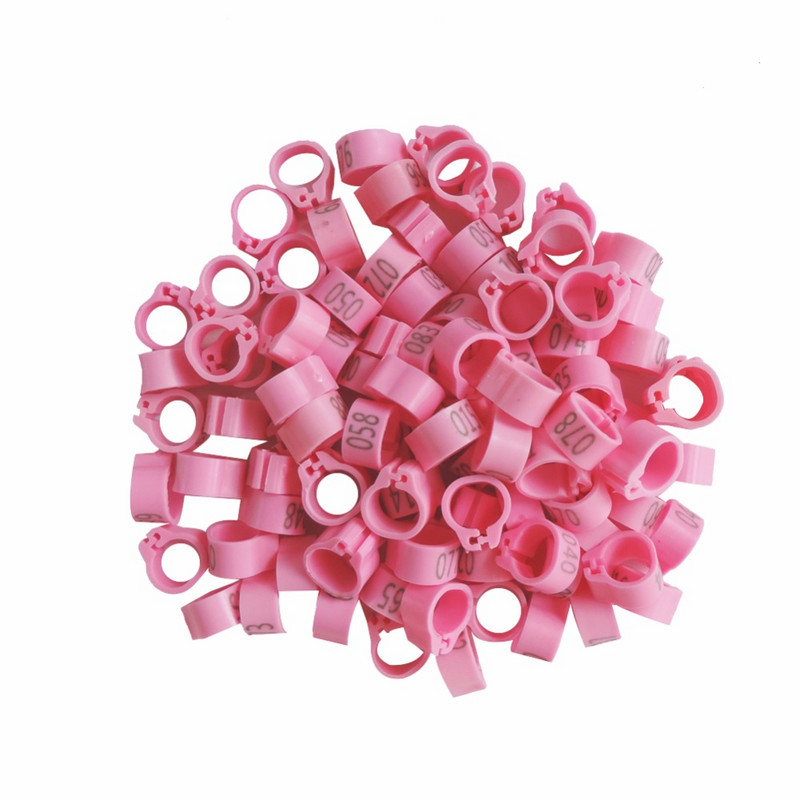 100 buc Inele pentru picioare de pasăre Nr. 1-100 Inele pentru picioare de porumbei de curse 9 culori Opțional pentru picior de porumbel de papagal Instrumente de antrenament pentru păsări pentru papagal