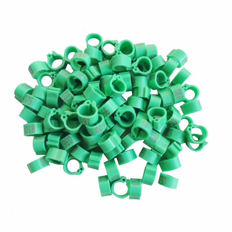 100 buc Inele pentru picioare de pasăre Nr. 1-100 Inele pentru picioare de porumbei de curse 9 culori Opțional pentru picior de porumbel de papagal Instrumente de antrenament pentru păsări pentru papagal