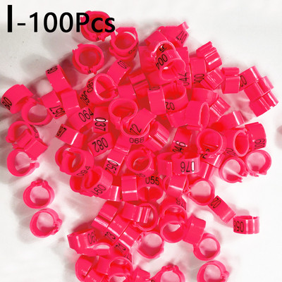 1/100 Többszínű galambláb gyűrű szófülbevalóval Minőségi tartós edzés 8 mm-es madárgyűrű verseny galambláb gyűrű madárszerszám