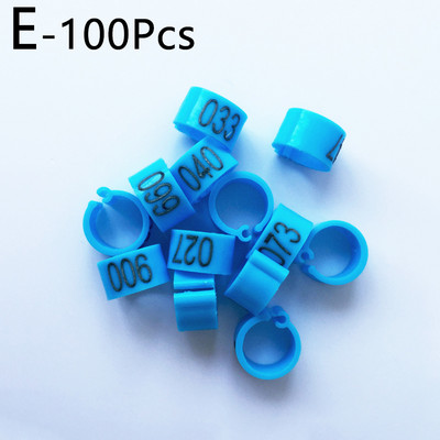 1/100 Többszínű galambláb gyűrű szófülbevalóval Minőségi tartós edzés 8 mm-es madárgyűrű verseny galambláb gyűrű madárszerszám