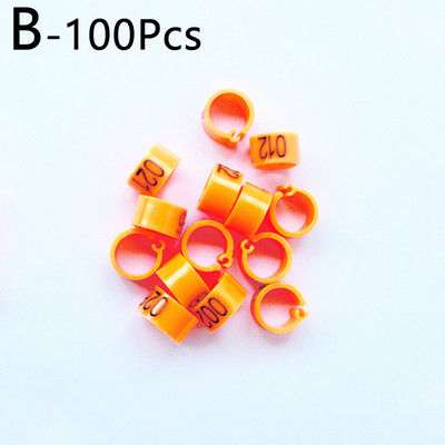 1/100 Többszínű galambláb gyűrű szófülbevalóval Minőségi tartós edzés 8 mm-es madárgyűrű verseny galambláb gyűrű madárszerszám
