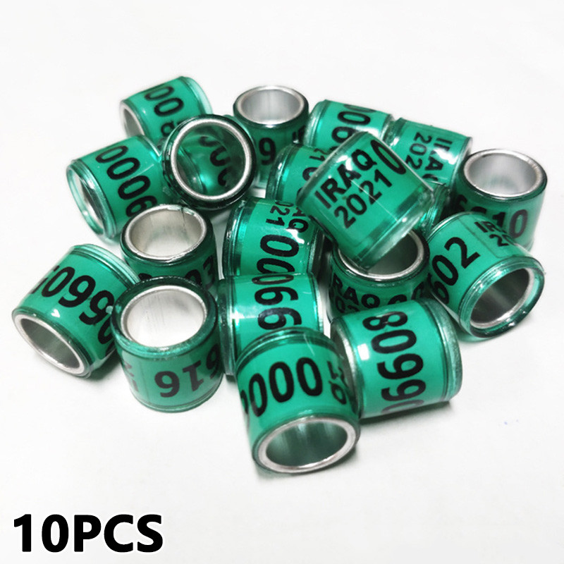 1/100 Inel de picior de porumbel multicolor cu cercei cu cuvinte de calitate DurableTraining 8 mm inel de pasăre pentru picior de porumbel de curse instrument pentru păsări