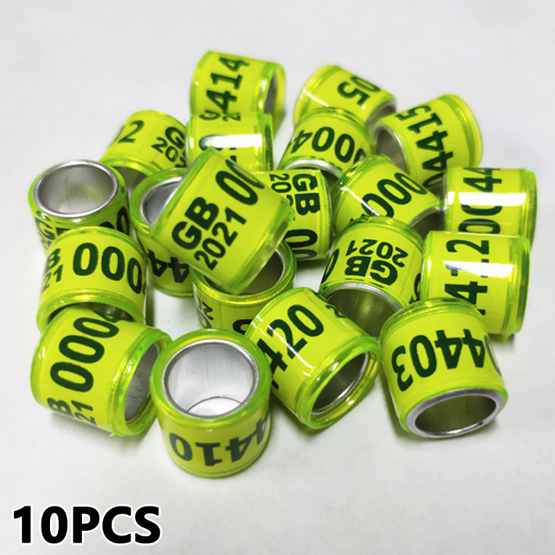 1/100 Inel de picior de porumbel multicolor cu cercei cu cuvinte de calitate DurableTraining 8 mm inel de pasăre pentru picior de porumbel de curse instrument pentru păsări