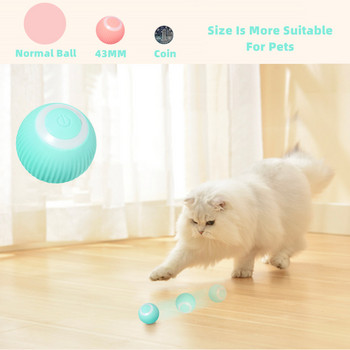 Electric Cat Cheerble Ball Toys Automatic Rolling Smart Cats Toy Interactive for Pets Training Αυτοκινούμενο γατάκι που παίζει σε εσωτερικό χώρο