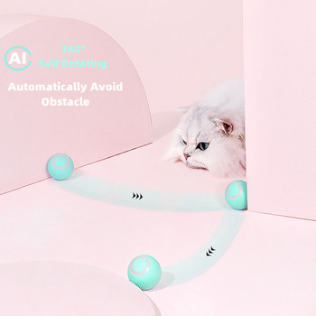 Electric Cat Cheerble Ball Toys Automatic Rolling Smart Cats Toy Interactive for Pets Training Αυτοκινούμενο γατάκι που παίζει σε εσωτερικό χώρο