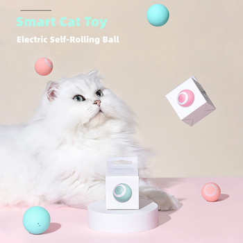 Electric Cat Cheerble Ball Toys Automatic Rolling Smart Cats Toy Interactive for Pets Training Αυτοκινούμενο γατάκι που παίζει σε εσωτερικό χώρο