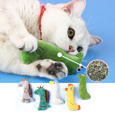 Catnip Pets Toy Cats Supplies for Cute Cat Toys Puppy Kitten Teeth Grinding Cat Plush Thumb Pillow Protect Mouth Pet Accessories