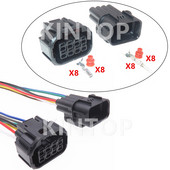 1 szett 8 tűs 6181-6850 6189-7423 autós audio vezeték aljzat Honda Civic Odyssey XRV VEZEL automatikus LED fényszóró tömített csatlakozóhoz