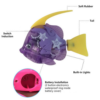 Παιχνίδι Pet Cat Toy LED Διαδραστικό ρομπότ κολύμβησης Παιχνίδι ψαριών για γάτα Λαμπερό ηλεκτρικό παιχνίδι ψαριών για τόνωση των ενστίκτων κυνηγού του κατοικίδιου