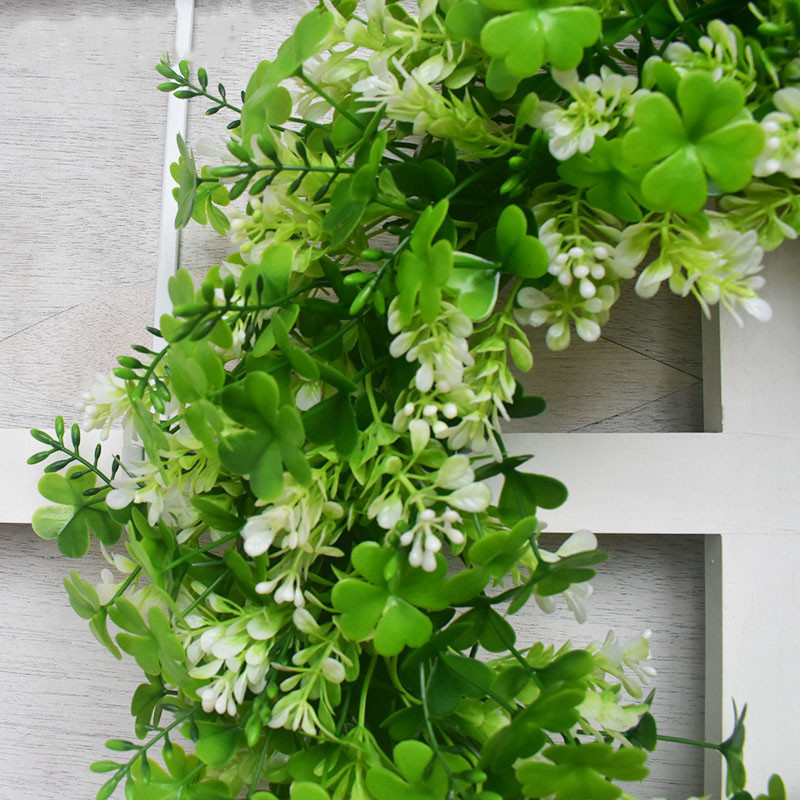 Decoratiuni de Ziua Sf. Patrick Simulare Trifoi norocos Coronita pentru usa Trifoi mare Coroana Milana Ghirlande cu pandantiv Ziua Irlandeza fericita 2023