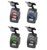 12V-24V autós töltő aljzat Kettős USB port 3.1A Auto Adapter Vízálló Porálló telefontöltő Iphone Xiaomi Redmi Samsunghoz