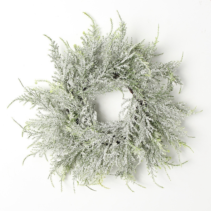 Coronițe artificiale Ghirlande Coroană falsă de iarbă verde Ornamente de exterior Coroana de ușă pentru decorarea peretelui de fereastră de nuntă pentru ușa din față