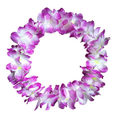 Divat Nyári Hawaii Virág Nyaklánc Szín Hawaii Virág Leis Díszruha Party Hawaii Beach DIY Party Beach Dekoráció